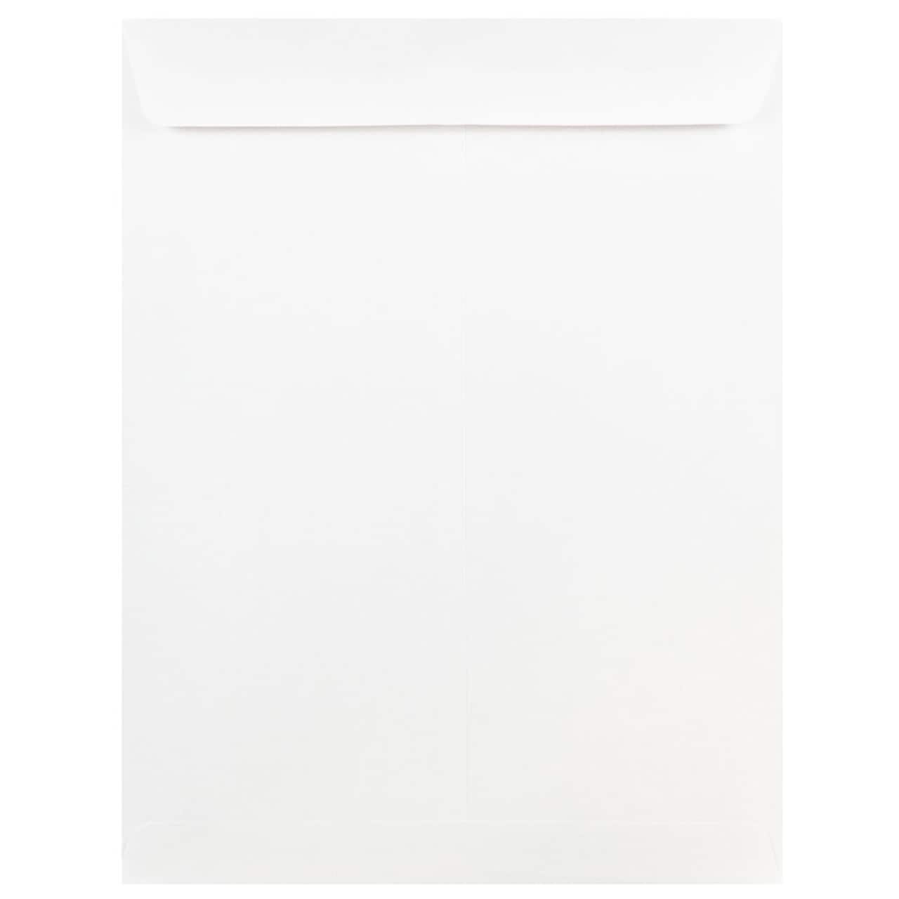 JAM Paper 9" x 12" White Open End Catalog Commercial Envelopes
